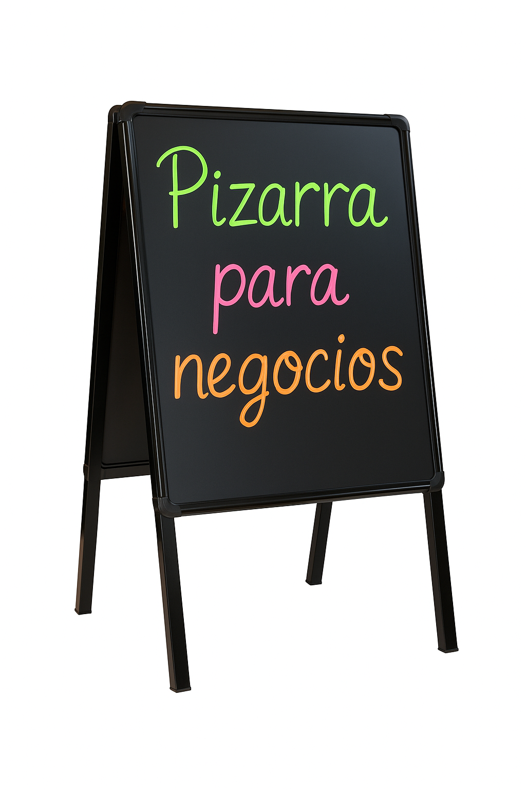 Pizarra usada con marcadores fluorescentes